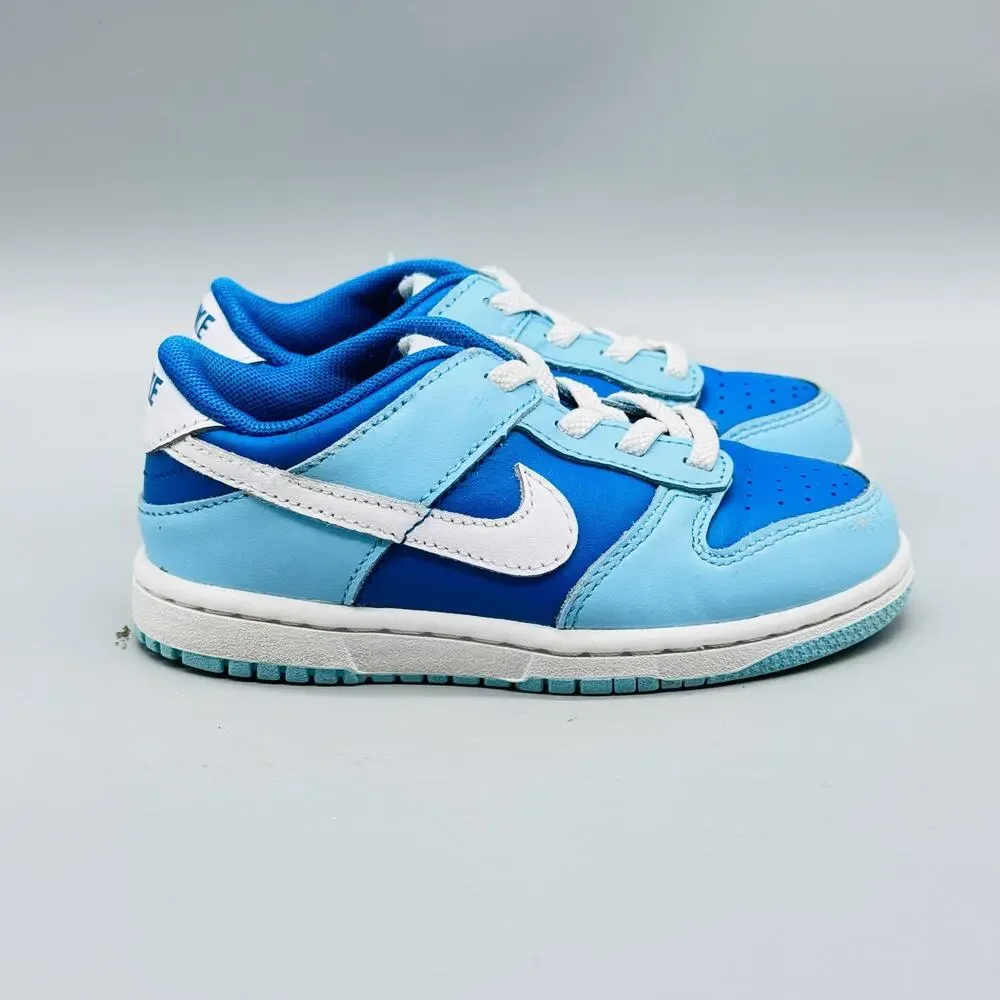 Nike Shoes Kids Toddler 9 c Blue White Dunk Low Top Athletic Sneaker Trainers